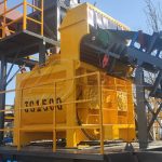 Electric Cement Mixer twin shaft mixer of concrete batching plant