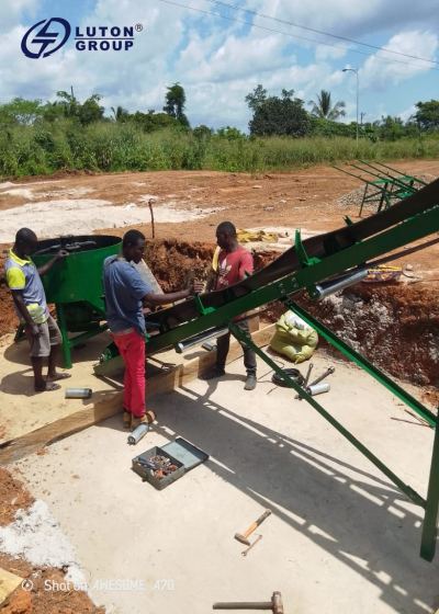 small brick making machine is on installation