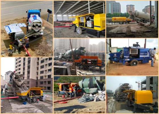 applications of LUTON Concrete Trailer Pump on site