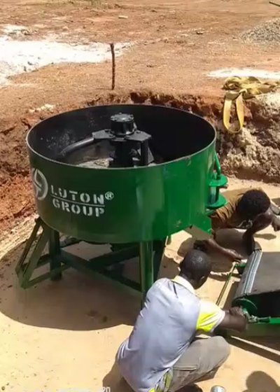 a small brick making line is on installation in Ghana
